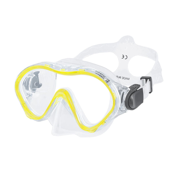 Máscara de snorkel Corfu Kids Transparente-Amarillo Abysstar 50065YL