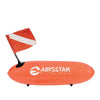 Boyas Torpedo de Nailon con Bandera Desmontable Naranja 80x40cm Abysstar 50102