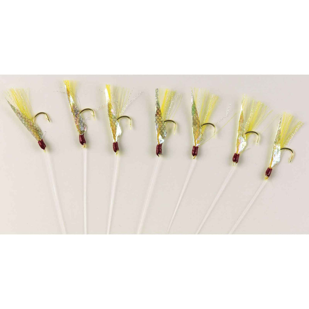 Sabiki Piel de Pez Arcoíris 7 Ganchos Dorados Tamaño 6 Hikaru 5640406