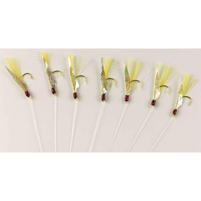 Sabiki Piel de Pez Arcoíris 7 Ganchos Dorados Tamaño 6 Hikaru 5640406