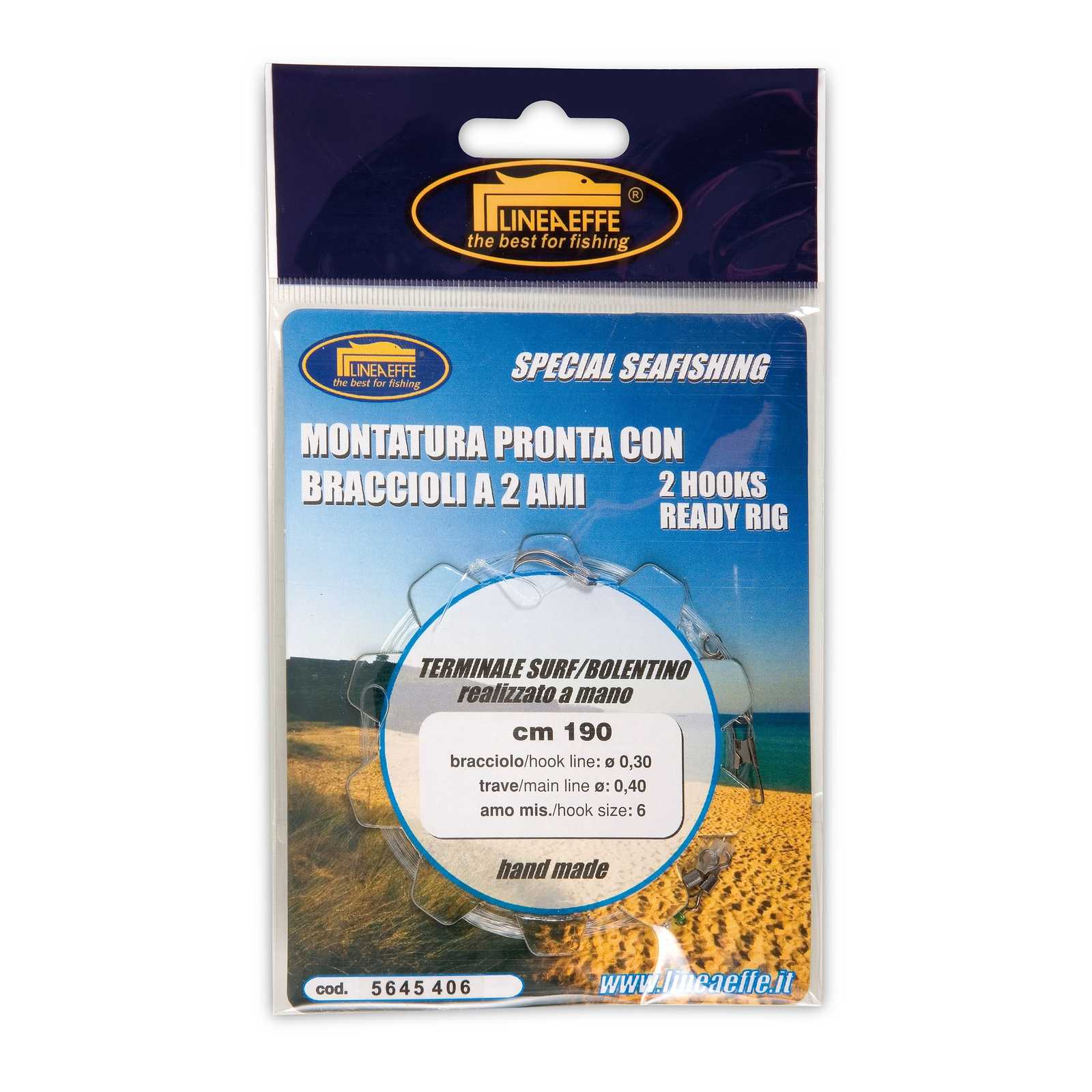 2 hooks on fishing line 2 Hooks Terminal For Surf And Boat Fishing Size 4 Lineaeffe 5645404 — MOVESEA COM