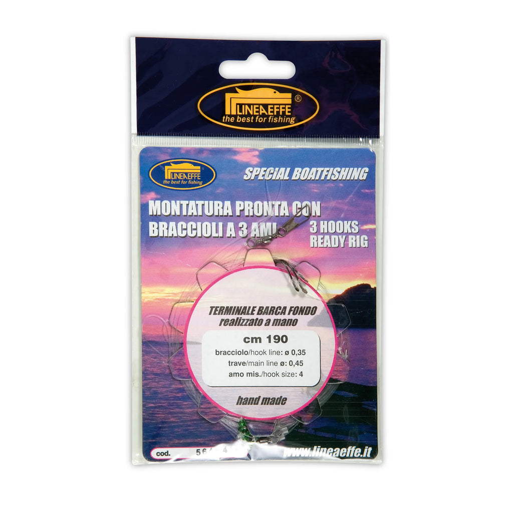 Lineaeffe 3 Hooks Terminal For Deep And Boat Fishing