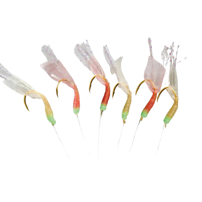 Sabiki Rig Shrimp Mixed Colours 6 Golden Hooks Size 2 Hikaru 5648102