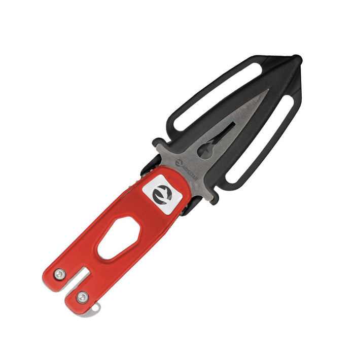 Couteau de Plongée Scorpion-8 Rouge 8cm Abysstar 59006