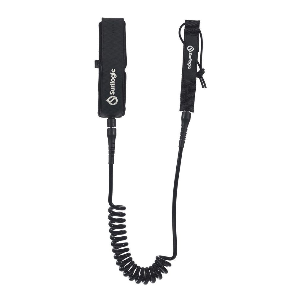 Leash Foil Coil Knee 6 Black Surflogic 59021