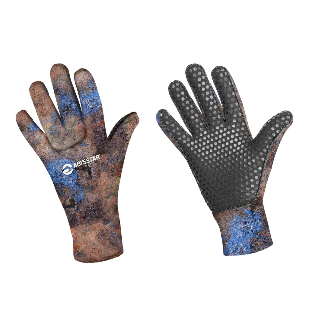 braun handschuhe blau Spearfishing Handschuhe Octoskin 3mm Camo-Braun-Blau S Abysstar 59045 — MOVESEA COM