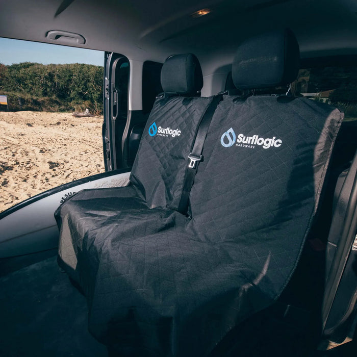 Funda impermeable para asiento de coche doble negra universal Surflogic