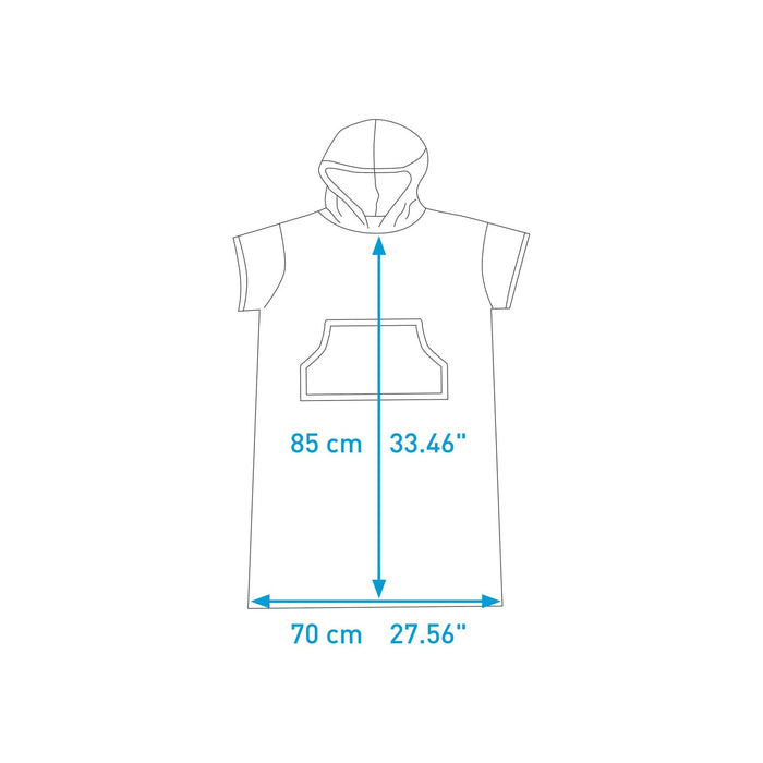 Poncho Junior Cyan-Turquoise Surflogic 59806