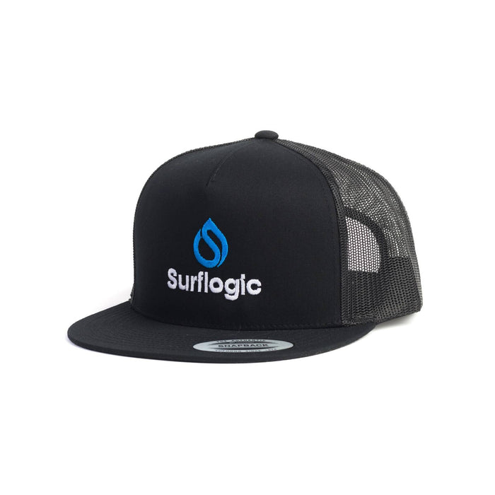 Sfl Flat Trucker Cap Black Surflogic 59913
