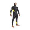 Diving One-Piece Wetsuit Pacific Color Mono Front Zip Man 5mm Black-Yellow XXL Abysstar 62912