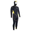Diving One-Piece Wetsuit Pacific Color Mono Front Zip Man 5mm Black-Yellow XXL Abysstar 62912