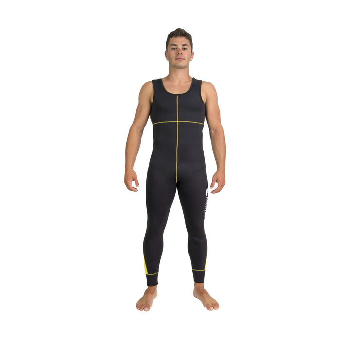 Diving Full Wetsuit Pacific Color Front Zip Man 5mm Black-Yellow L Abysstar 63022