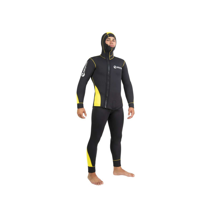 Traje de Neopreno Completo Pacific Color Con Cierre Frontal Hombre 5mm Negro-Amarillo XXL Abysstar 63024