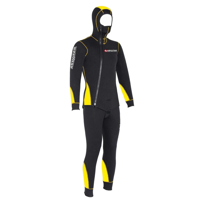 Traje de Neopreno Completo Pacific Color Con Cierre Frontal Hombre 5mm Negro-Amarillo XXL Abysstar 63024