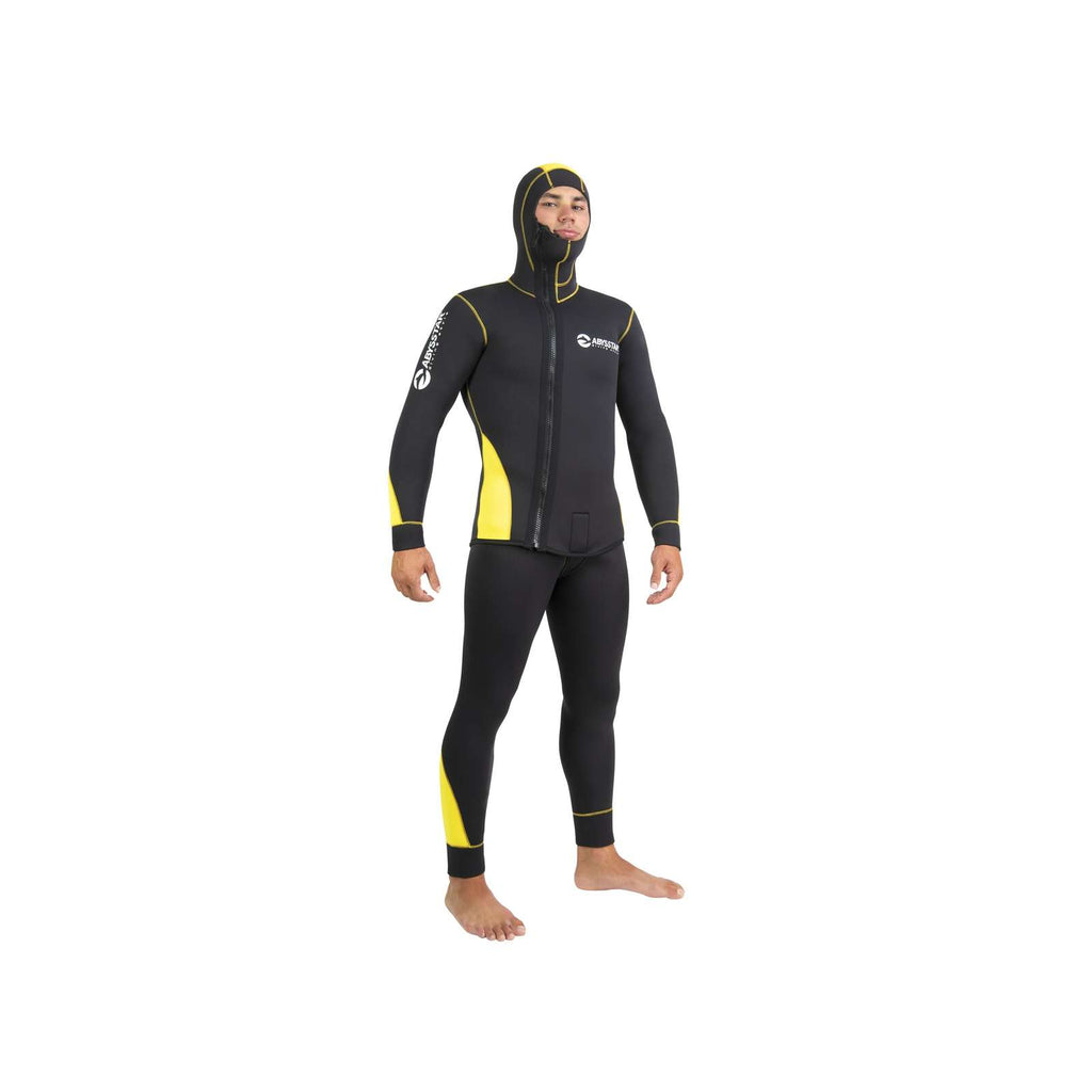 Traje de Neopreno Completo Pacific Color Con Cierre Frontal Hombre 5mm Negro-Amarillo XXXL Abysstar 63025