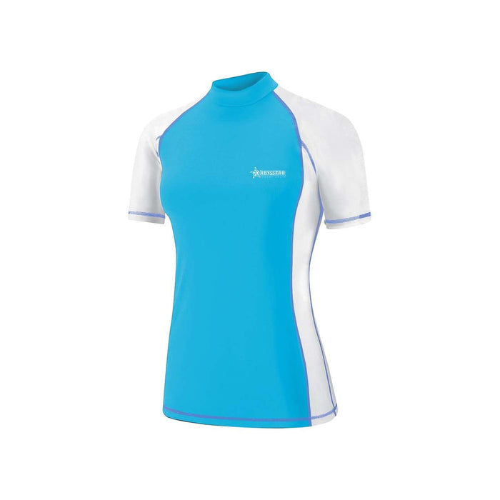 Camiseta de Natación Tijuana Lycra Mujer Blanco-Azul S Abysstar 67036