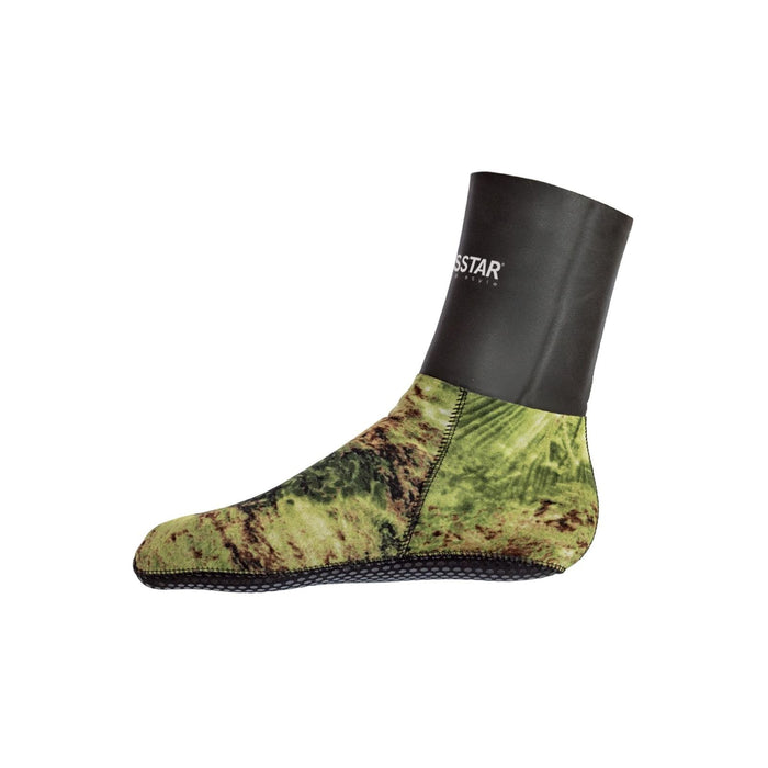 Calcetines de pesca submarina Mimetico Evo 3mm Camo-Verde XXL Abysstar 68060