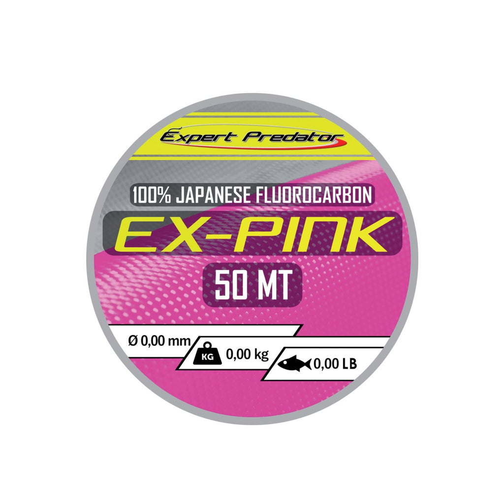 Fil fluorocarbone Ex-Pink 50m 7,7kg 0,28mm Expert Predator 69049