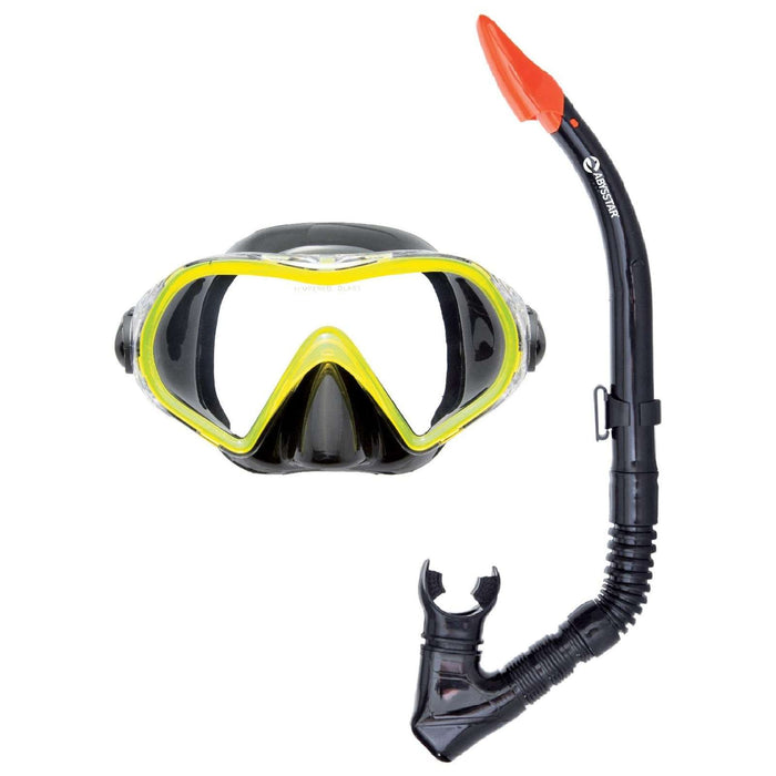 Kit de Snorkeling Dive Noir-Jaune Abysstar 69256YL