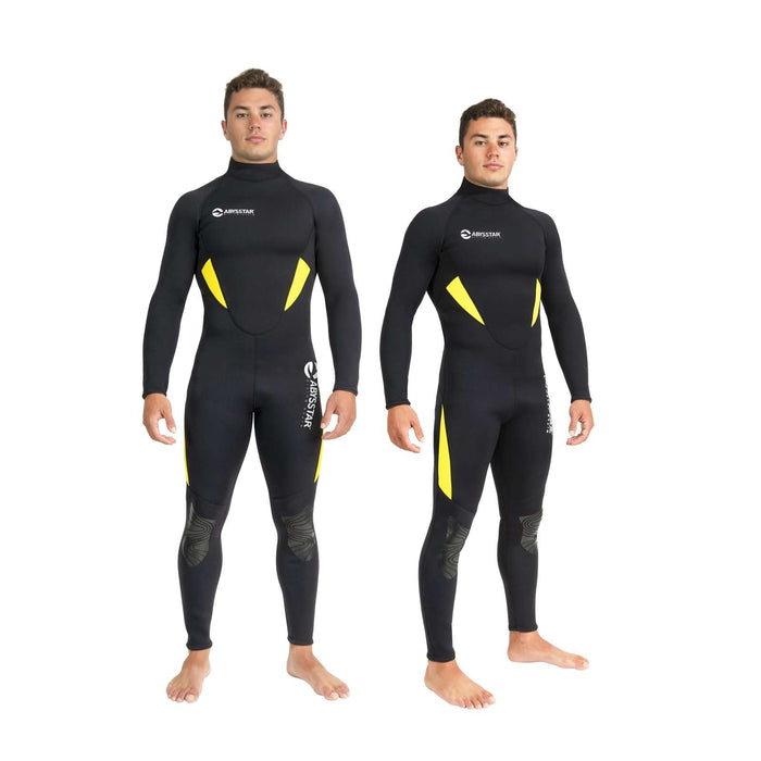 Traje de Buceo Corto de Neopreno Sidney Hombre 2,5mm Negro-Amarillo XXL Abysstar 69274