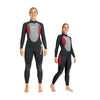 Traje de Buceo Corto de Neopreno Sidney Mujer 2,5mm Negro-Gris-Rojo M Abysstar 69282