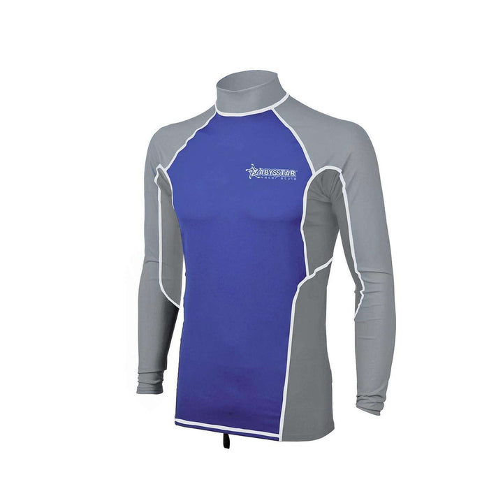 Camiseta de Natación Tijuana Lycra Manga Larga Hombre Gris-Azul S Abysstar 69500