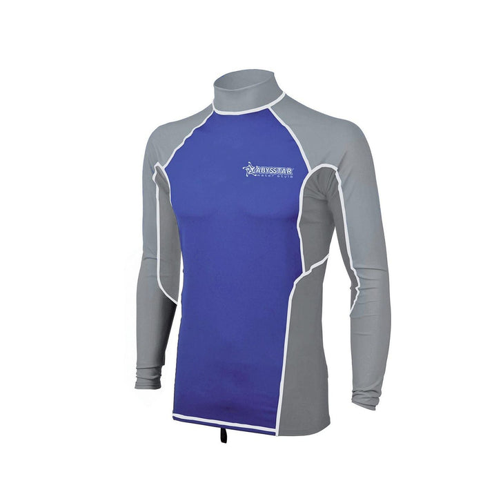 Camiseta de Natación Tijuana Lycra Manga Larga Hombre Gris-Azul M Abysstar 69501