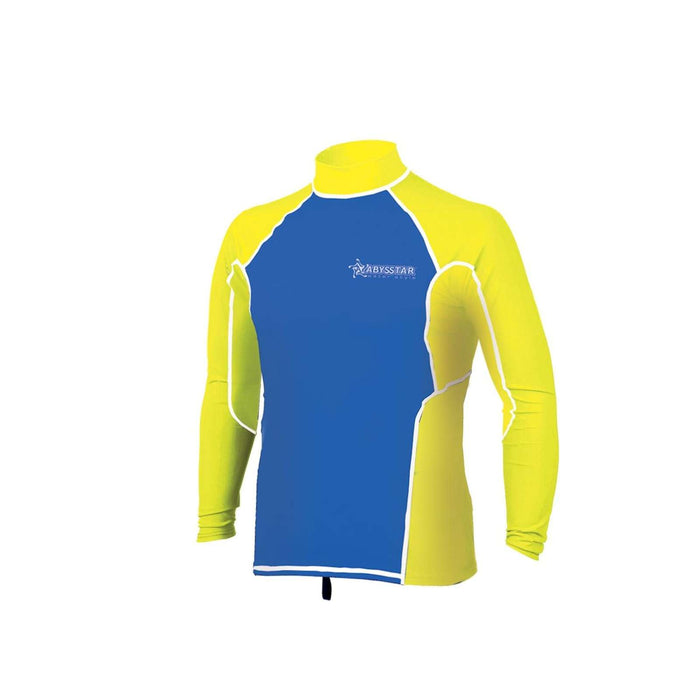 T-Shirt de Natation Tijuana Lycra Manches Longues Enfants Jaune-Bleu 8 Ans Abysstar 69510