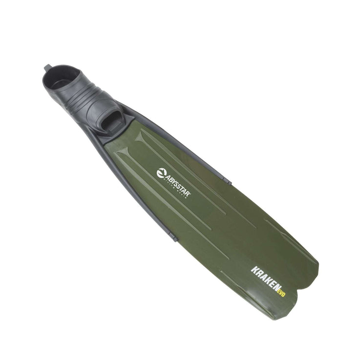 Freediving Fins Kraken Evo Army-Green 42-44 Abysstar 69556