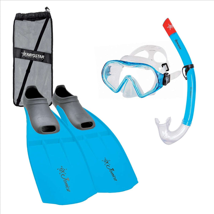 Kit de snorkeling Poseidon-Anatomic-Jonica Bleu Taille 43-44 Abysstar 69852BL
