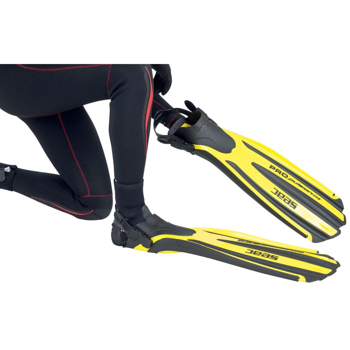 Aletas de Buceo Propulsión Amarilla L-XL ~ 43-45 Seac 71-12Y-L-XL