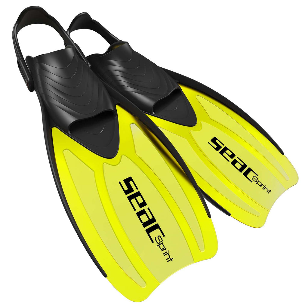 Palmes de Snorkeling Sprint Jaune L-XL ~ 45-47 Seac 71-14Y-L-XL