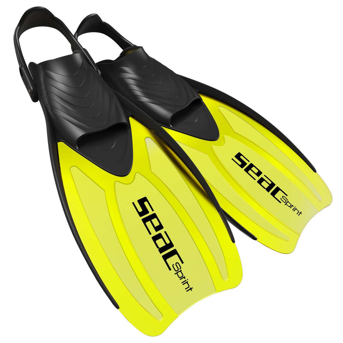Palmes de Snorkeling Sprint Jaune L-XL ~ 45-47 Seac 71-14Y-L-XL