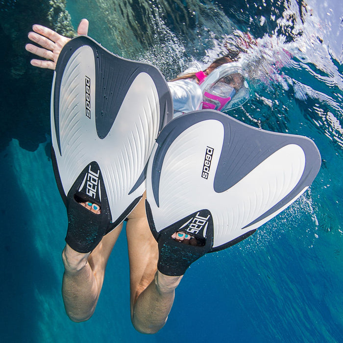 Pinne da snorkeling Speed Kids Bianche 34-35 Seac 71-15W-34-35