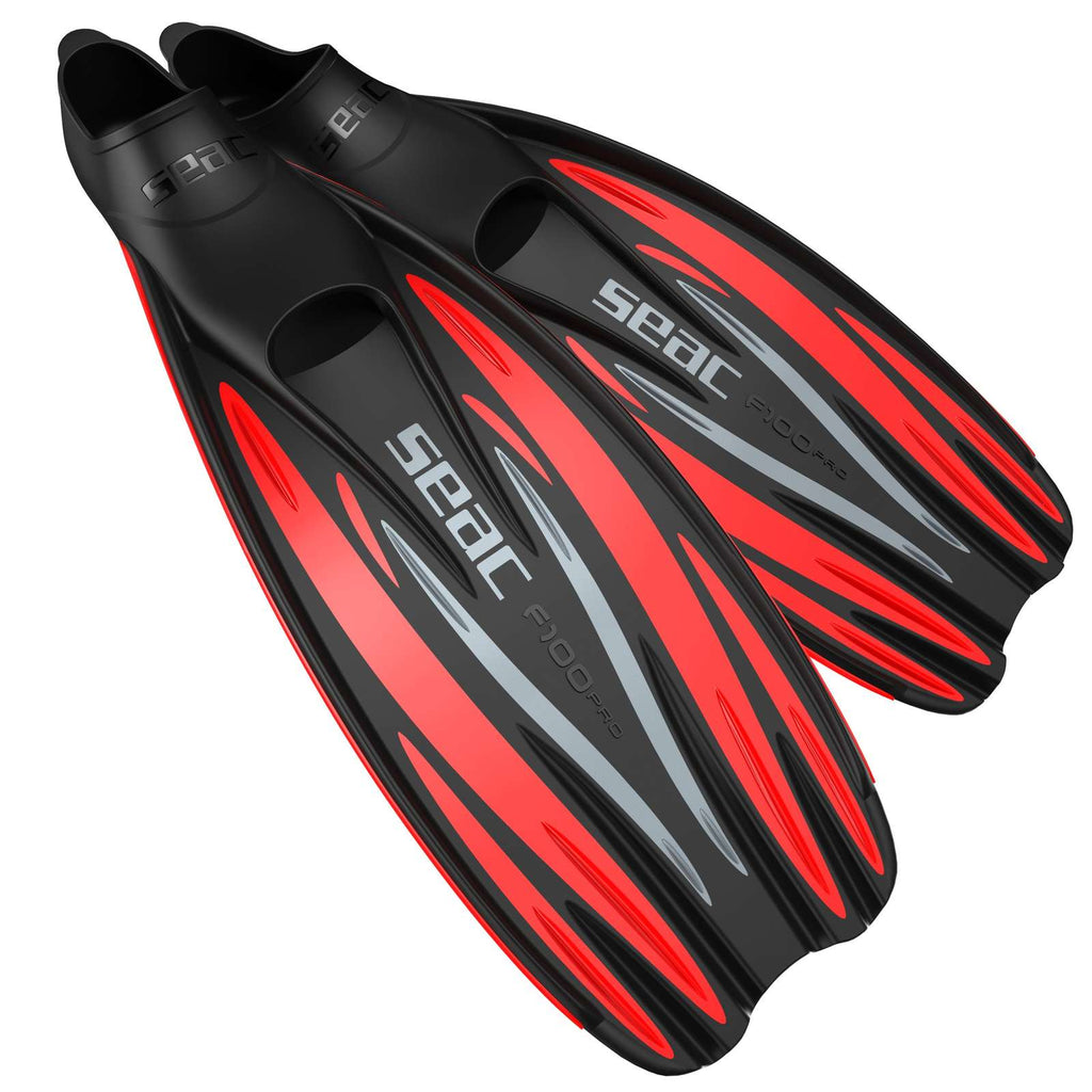 Aletas de buceo F100 Pro Rojo Talla 44-45 Seac 71-1R-44-45