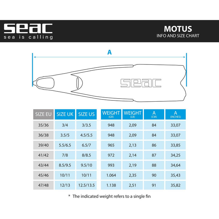 Freitauch- und Speerfischerflossen Motus Camo-Braun Größe 47-48 Seac 71-25CM-47-48