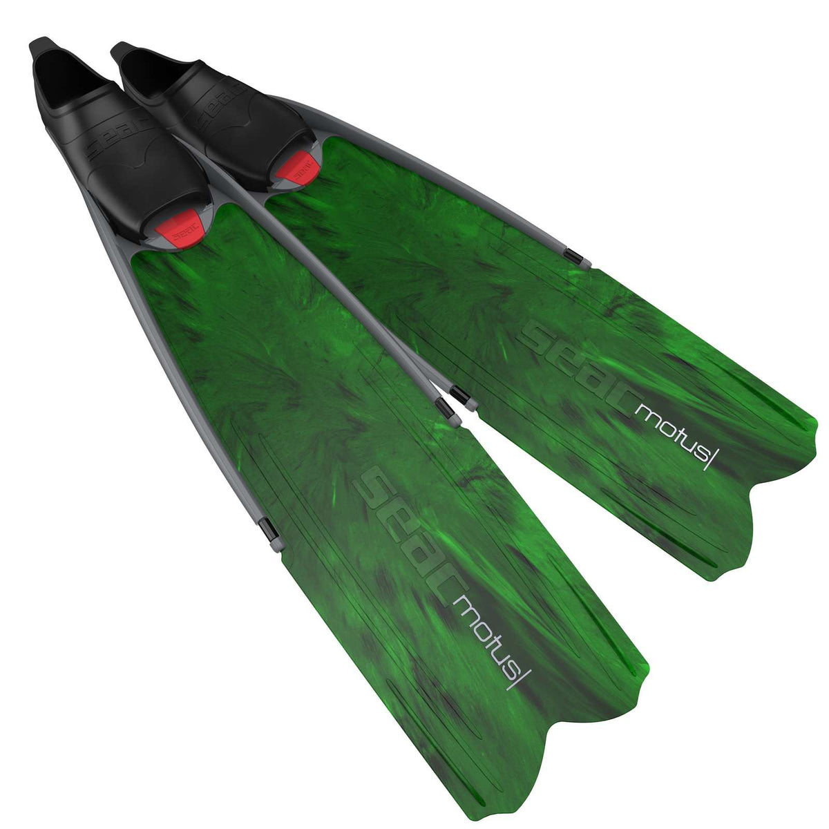 Freediving and Spearfishing Fins Motus Camo-Green Size 43-44 Seac 