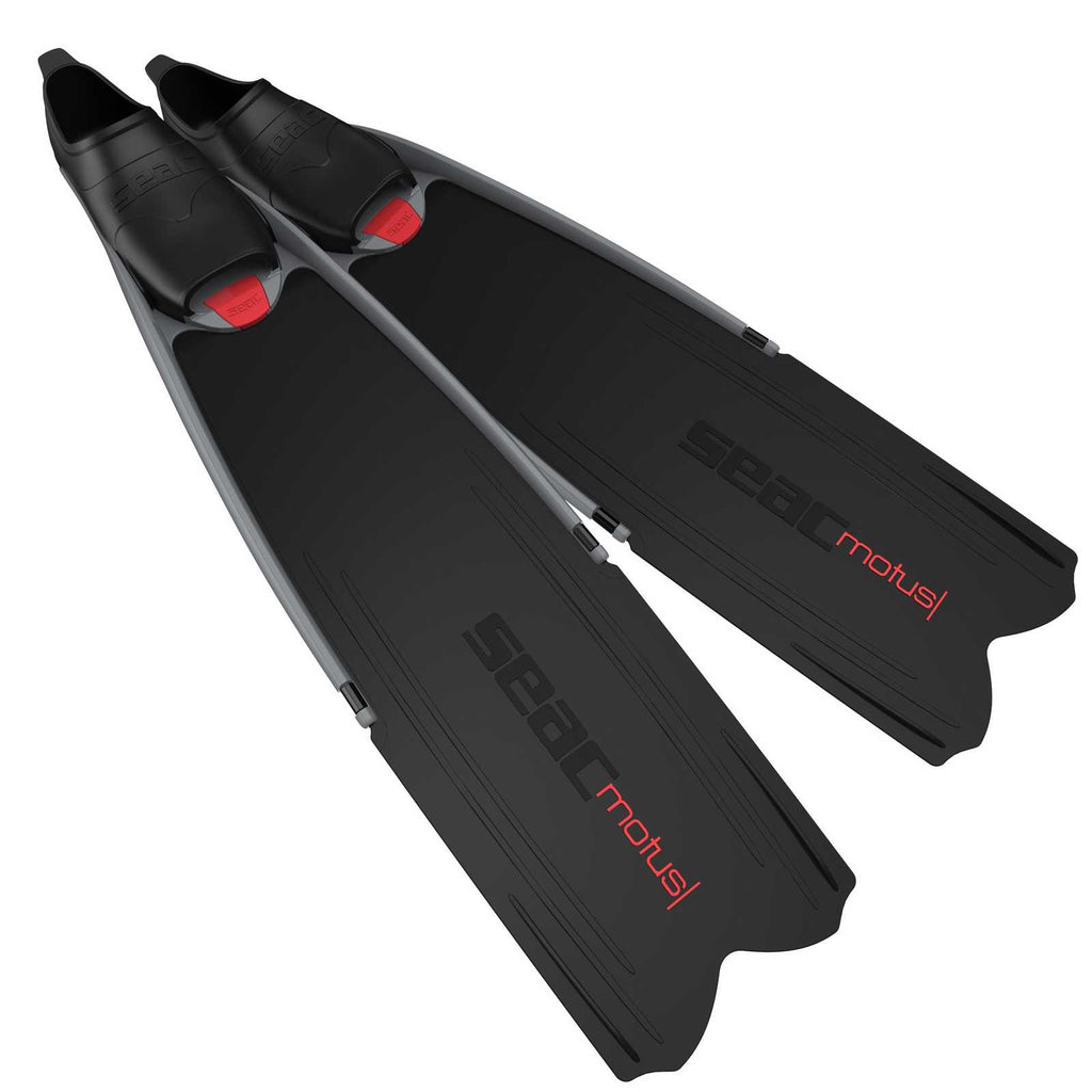Ailerons de plongée libre et de pêche sous-marine Motus Noir-Rouge Taille 35-36 Seac 71-25N-35-36