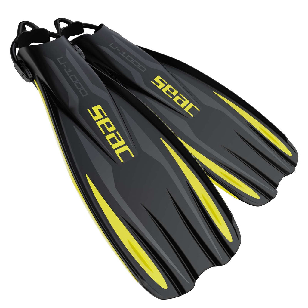 Diving Fins U-1000 Yellow L-XL ~ 43-45 Seac 71-55Y-L-XL