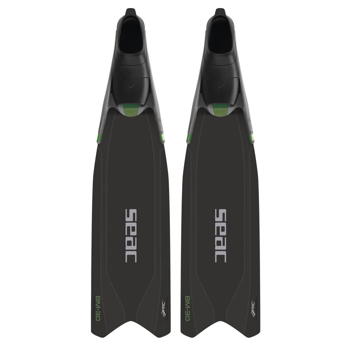 Freediving and Spearfishing Fins Bm30 Black-Green 35-36 Seac 71-56NV-35-36