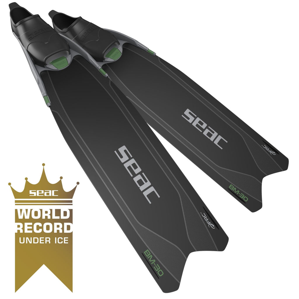 Freediving and Spearfishing Fins Bm30 Black-Green 35-36 Seac 71-56NV-35-36