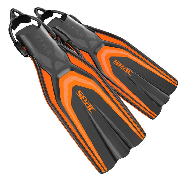 Diving Fins Style S Orange M-L ~ 42-43 Seac 71-62O-M-L