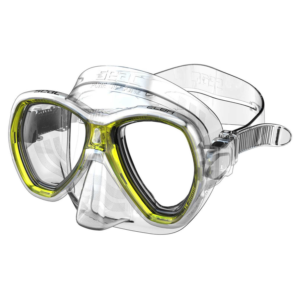 Maska do nurkowania Snorkeling Elba Clear-Yellow Seac 75-41Y-SKL