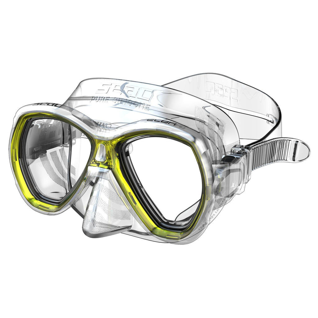 Masque de snorkeling Elba Md Clear-Jaune Seac 75-42Y-SKL