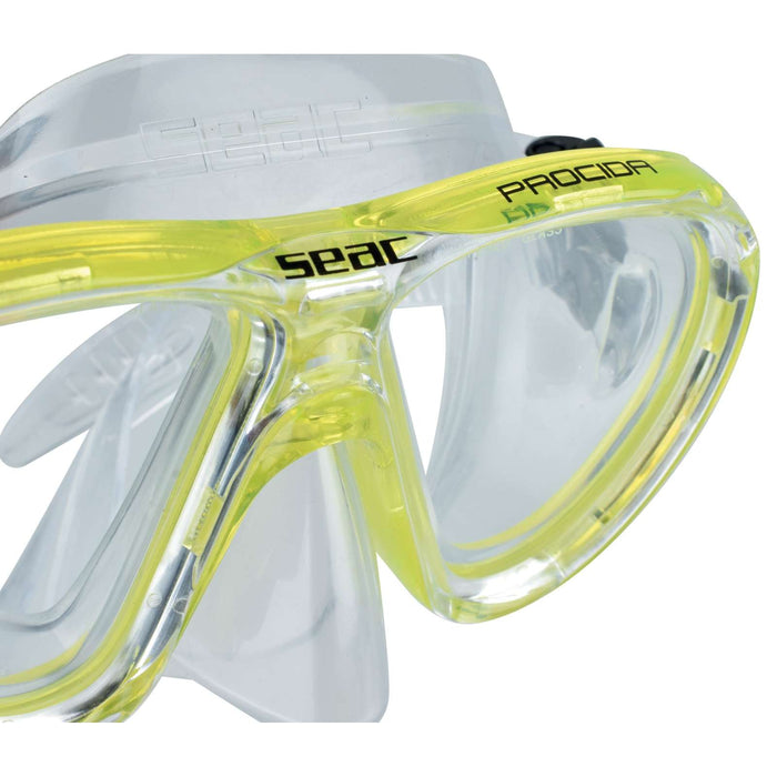 Maschera da snorkeling Procida Slt Clear-Giallo Seac 75-46Y