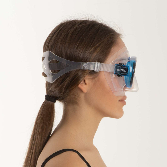 Máscara de snorkel de buceo Extreme 50 Claro-Azul Claro Seac 75-65BC-SKL