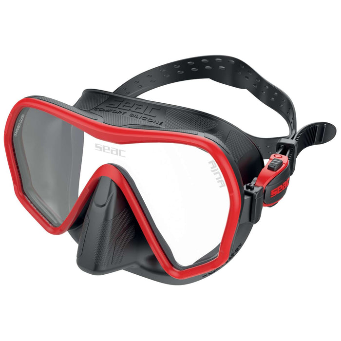Máscara de Buceo Ajna Negro-Rojo Seac 75-67R-SBL