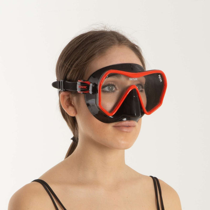 Máscara de Buceo Ajna Negro-Rojo Seac 75-67R-SBL