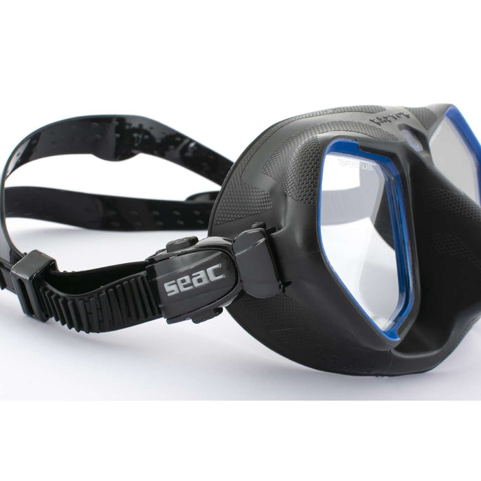 Máscara de Apnea y Pesca Submarina Raptor Negro-Azul Seac 75-68B-SBL