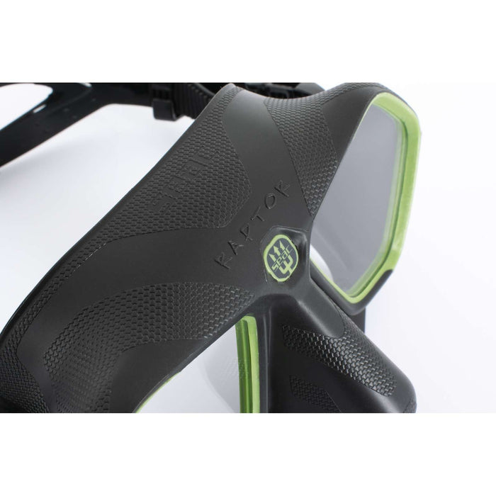 Máscara de Apnea y Pesca Submarina Raptor Negro-Verde Seac 75-68V-SBL